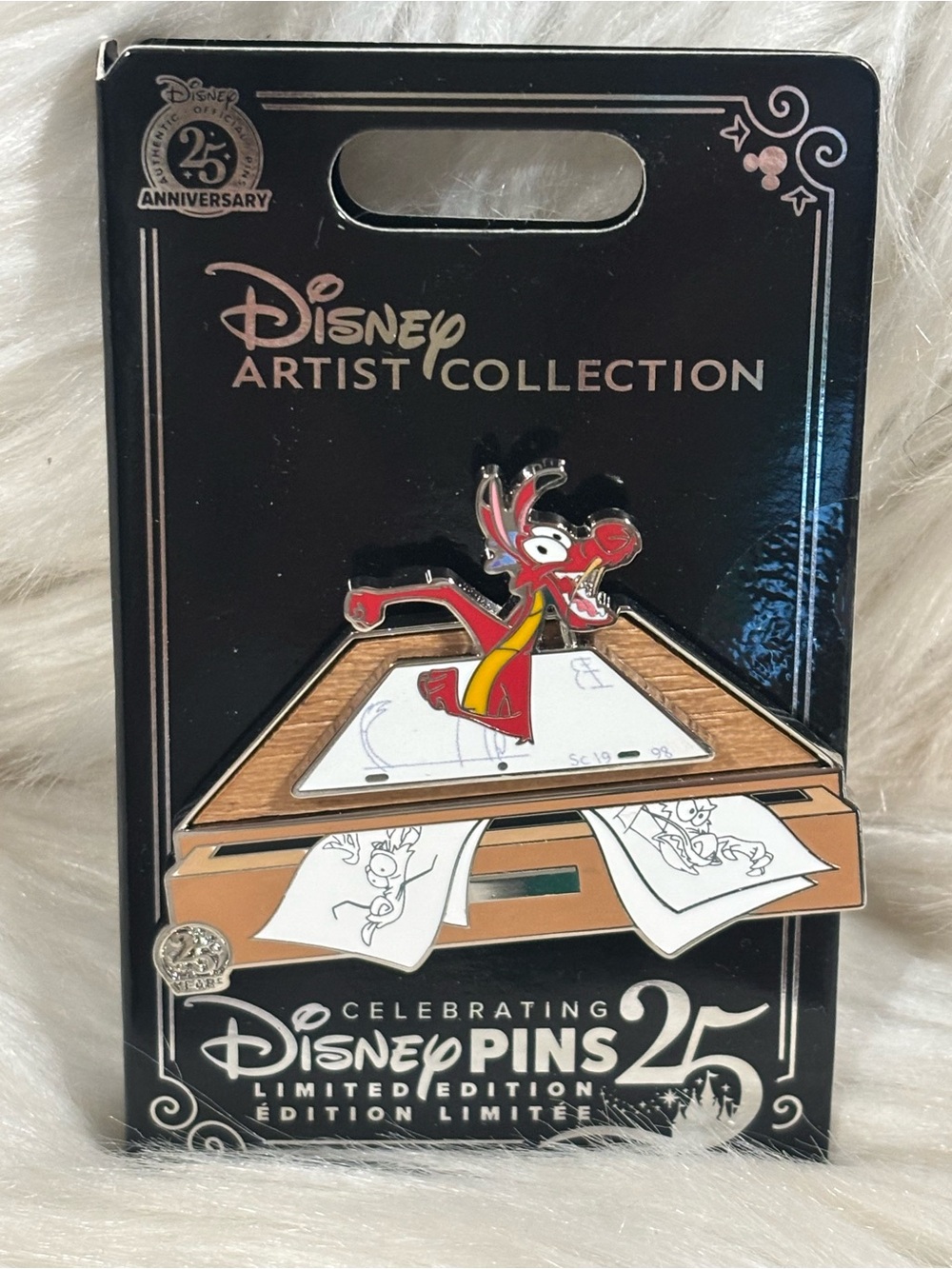 Disney Parks 2025 Artist Collection Jason Peltz Mushu LE Pin New